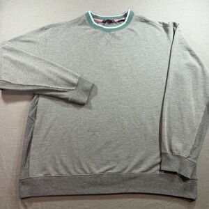 Chubbies‎ Sweatshirt Mens XXL Grey Good Ringer Collar Ribbed Side Panels Fleece